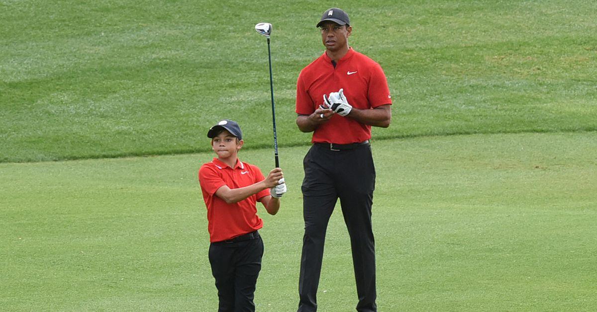 Photo of Charlie and Tiger Woods